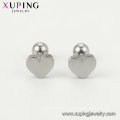 E-618 Xuping  Jewelry  Fashion  Rhodium color simple design heart shaped studs earrings